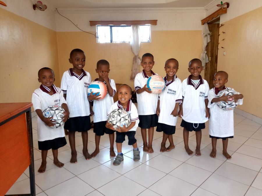 Playing in the courtyard - Fortune Kids